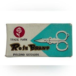 VINTAGE MINI FOLDING SCISSORS ROSE BRAND